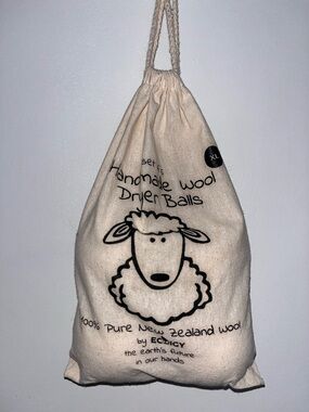 Handmade Wool Dryer Balls - Natural Cream Tote